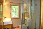Upstairs full bathroom with a walk in shower